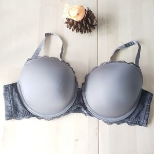 Torrid Grey Padded Underwire Fullcoverage Bra 40D